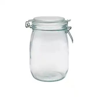 Morrisons Nutmeg Home Glass Clip Top Jar 1000ml offer