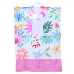 Morrisons Nutmeg Home Tropical Floral Tea Towel offer