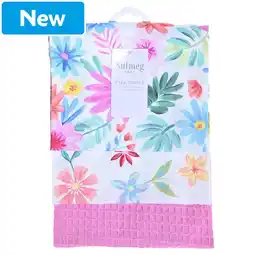 Morrisons Nutmeg Home Tropical Floral Tea Towel offer