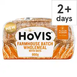 Tesco Hovis Farmhouse Batch Wholemeal Bread with Oats 800g offer