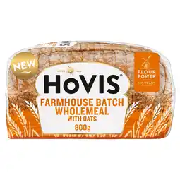 Tesco Hovis Farmhouse Batch Wholemeal Bread with Oats 800g offer