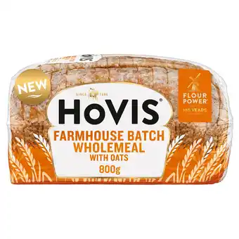 Tesco Hovis Farmhouse Batch Wholemeal Bread with Oats 800g offer