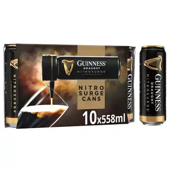 Tesco Guinness Draught Nitrosurge 10 X 558Ml offer