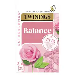 Asda Twinings Superblends Balance Rose, Lemon Verbena & Lemon Balm 20 Tea Bags 32g offer