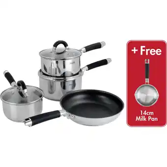 Asda Scoville Steellux 4+1 Piece Cookware Set offer