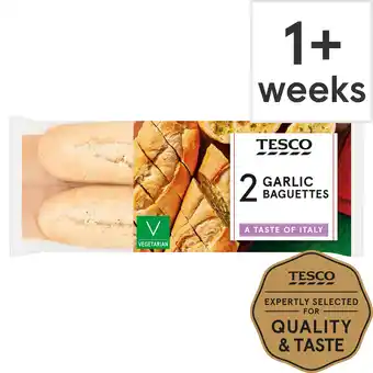 Tesco Tesco 2 Garlic Baguettes 410g offer