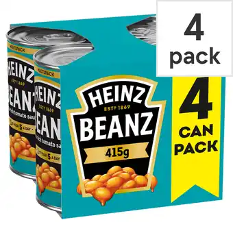 Tesco Heinz Baked Beans In Tomato Sauce 4X415g offer