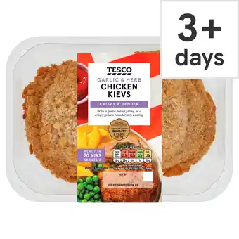 Tesco Tesco 2 Garlic and Herb Chicken Kievs 270g offer