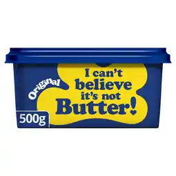 Tesco I Can't Believe It's Not Butter Original Spread 500g offer
