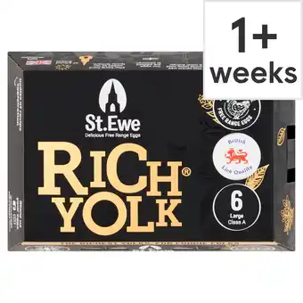 Tesco St. Ewe Rich Yolk Large Free-Range Eggs 6 Pack offer