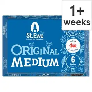 Tesco St. Ewe Original Free Range Eggs Medium 6 Pack offer