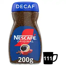Tesco Nescafe Original Decaffeinated Instant Coffee 200G offer