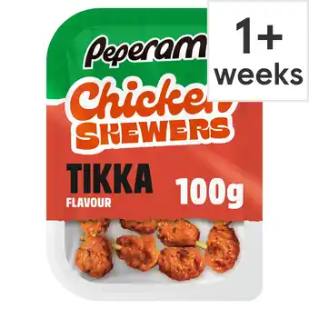 Tesco Peperami Chicken Skewers Kickin Tikka (10x10g) 100g offer