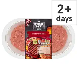 Tesco Tesco Fire Pit 10 Beef Burgers 920g NEW offer