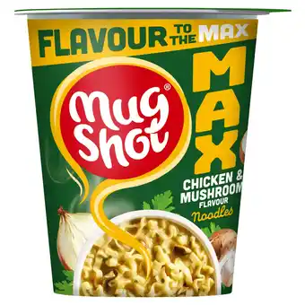 Tesco Mug Shot Max Chicken & Mushroom Flavour Noodles 68g offer