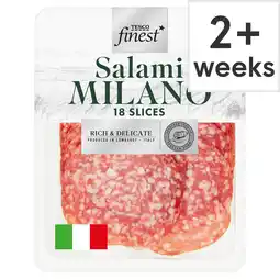 Tesco Tesco Finest Salami Milano 90G offer