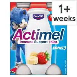 Tesco Actimel Kids Strawberry & Banana Lunchbox Yoghurt Drink Multipack 4x100g offer