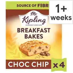 Tesco Mr Kipling Breakfast Bakes Chocolate Chip Snack Cakes 4 pack offer
