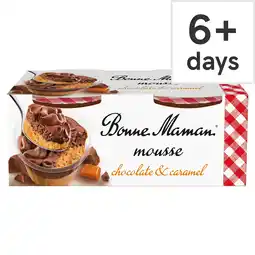 Tesco Bonne Maman Chocolate & Caramel Mousse 2x70g offer