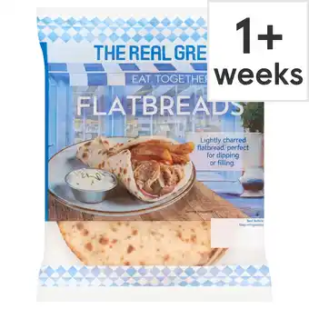 Tesco The Real Greek Flatbreads 4x80g offer