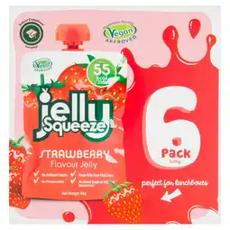 Tesco JellySqueeze Strawberry Multipack 6 x 95g offer