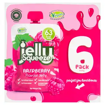 Tesco JellySqueeze Raspberry Multipack 6x95g offer