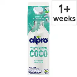 Tesco Alpro Coconut Original Chilled Dairy Free Drink 1L offer
