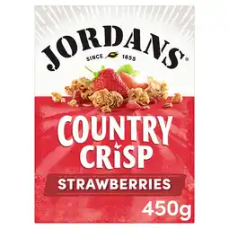 Tesco Jordans Country Crisp Strawberries Cereal 450g offer