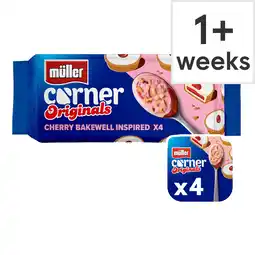 Tesco Muller Corner Originals Yogurt - Cherry Bakewell Inspired 4 x 124g offer