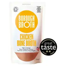 Tesco Borough Broth Free-Range Organic Chicken Bone Broth 324g offer