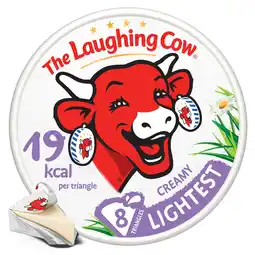 Tesco The Laughing Cow Lightest Cheese Spread 8 Triangles 133g offer