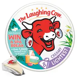 Tesco The Laughing Cow Lightest Cheese Spread 8 Triangles 133g offer