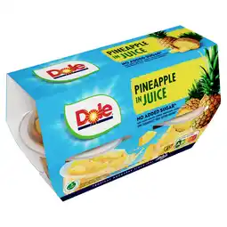 Tesco Dole Pineapple Fruit in Juice 4x113g offer