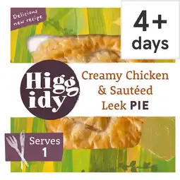 Tesco Higgidy Creamy Chicken & Sauteed Leek Pie 200g offer
