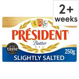 Tesco President Slightly Salted Butter 250G offer
