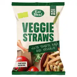 Tesco Eat Real Veggie Straws - Tomato, Kale & Spinach 110g offer