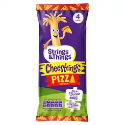 Tesco Strings & Things Cheestrings Pizza 4 Pack 80G offer
