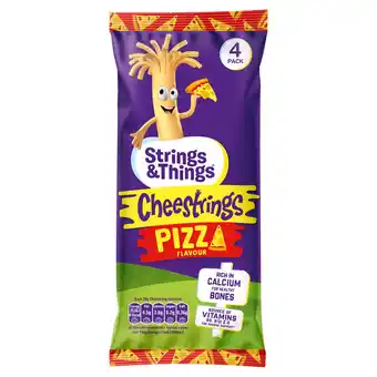 Tesco Strings & Things Cheestrings Pizza 4 Pack 80G offer