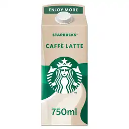 Tesco Starbucks Caffe Latte Chilled Coffee 750ml offer