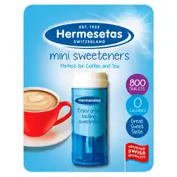 Tesco Hermesetas Mini Sweeteners 800 Pack offer