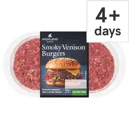 Tesco Highland Game Smoky Venison burger 340g offer