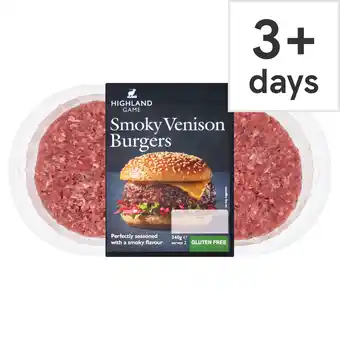 Tesco Highland Game Smoky Venison burger 340g offer