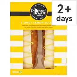 Tesco The Delicious Dessert Company Lemon Drizzle Eclairs 2 Pack offer