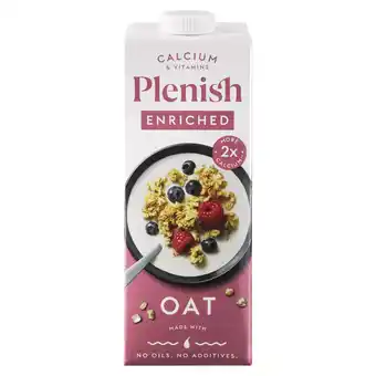Tesco Plenish Enriched Oat Drink with added Vitamins & Calcium 1L offer