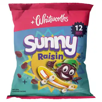 Tesco Whitworths Sunny Raisins 12X14G offer