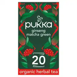 Tesco Pukka Organic Ginseng Matcha Green Teabag 30G offer