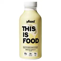 Tesco yfood Ready-to-Drink Complete Meal - Smooth Vanilla 500ml offer