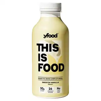 Tesco yfood Ready-to-Drink Complete Meal - Smooth Vanilla 500ml offer