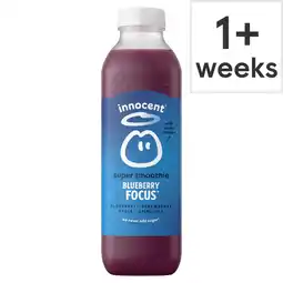 Tesco Innocent Blueberry Focus Super Smoothie 750ml offer
