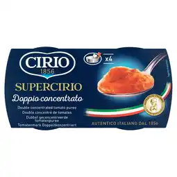 Tesco Cirio Double Concentrate Puree 4 Pack 70G offer